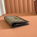 OPHIDIA CARD CASE 19 IN BEIGE BROWN COATED FABRIC AND CALFSKIN - Image 4