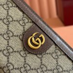 OPHIDIA CARD CASE 19 IN BEIGE BROWN COATED FABRIC AND CALFSKIN - Image 16