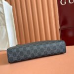 OPHIDIA POUCH 26 IN DARK GREY MONOGRAM CANVAS AND NAVY BLUE CALFSKIN TRIM - Image 6