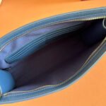 OPHIDIA POUCH 26 IN DARK GREY MONOGRAM CANVAS AND NAVY BLUE CALFSKIN TRIM - Image 18