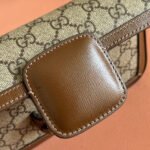 HORSEBIT 1955 SMALL 21.5 IN BEIGE EBONY GG SUPREME BROWN CALFSKIN GOLD HARDWARE - Image 18