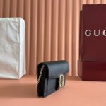 GUCCI 25S DIONYSUS WALLET ON CHAIN 20 IN BLACK CALFSKIN - Image 8