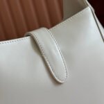 JACKIE SMALL SHOULDER BAG 27 IN WHITE CALFSKIN GOLD HARDWARE - Image 6