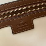 JACKIE SMALL SHOULDER BAG 27 IN TAWNY BROWN CALFSKIN GOLD HARDWARE - Image 6