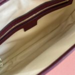 JACKIE SMALL SHOULDER BAG 27 IN BURGUNDY RED CALFSKIN GOLD HARDWARE - Image 16