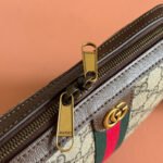 GG OPHIDIA SMALL CROSSBODY BAG 24 IN BEIGE CANVAS AND BROWN CALFSKIN - Image 17