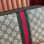 GG OPHIDIA SMALL CROSSBODY BAG 24 IN BEIGE CANVAS AND BROWN CALFSKIN - Image 18