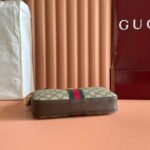 GG OPHIDIA SMALL CROSSBODY BAG 24 IN BEIGE CANVAS AND BROWN CALFSKIN - Image 14