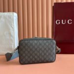GUCCI OPHIDIA SMALL CROSSBODY BAG 24 GREY AND BLACK MONOGRAM CANVAS - Image 11