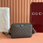 GUCCI OPHIDIA SMALL CROSSBODY BAG 24 GREY AND BLACK MONOGRAM CANVAS - Image 10