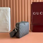 GUCCI OPHIDIA SMALL CROSSBODY BAG 24 GREY AND BLACK MONOGRAM CANVAS - Image 3