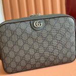 GUCCI OPHIDIA SMALL CROSSBODY BAG 24 GREY AND BLACK MONOGRAM CANVAS - Image 13