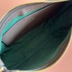 OPHIDIA SMALL SHOULDER BAG 26 IN BEIGE AND DARK BROWN CANVAS - Image 18