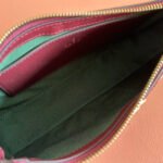 OPHIDIA SMALL SHOULDER BAG 26 IN BROWN CANVAS REDDISH BROWN LEATHER TRIM - Image 9