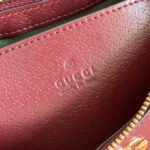 OPHIDIA SMALL SHOULDER BAG 26 IN BROWN CANVAS REDDISH BROWN LEATHER TRIM - Image 6