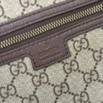 GUCCI 25S TOTE BAG 36 CM IN DARK BROWN MIX BEIGE LAMBSKIN WITH GOLD HARDWARE - Image 5