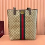 GUCCI 25S TOTE BAG 36 CM IN DARK BROWN MIX BEIGE LAMBSKIN WITH GOLD HARDWARE - Image 10