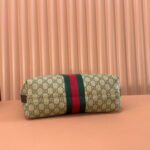 GUCCI 25S TOTE BAG 36 CM IN DARK BROWN MIX BEIGE LAMBSKIN WITH GOLD HARDWARE - Image 8