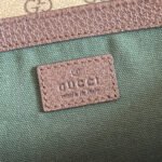 GUCCI 25S OPHIDIA SMALL SHOULDER BAG 24 CM IN BEIGE AND BROWN CALFSKIN - Image 17