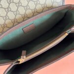 GUCCI 25S OPHIDIA SMALL SHOULDER BAG 24 CM IN BEIGE AND BROWN CALFSKIN - Image 9