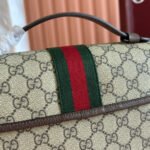 GUCCI 25S OPHIDIA SMALL SHOULDER BAG 24 CM IN BEIGE AND BROWN CALFSKIN - Image 15