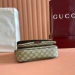 GUCCI 25S OPHIDIA SMALL SHOULDER BAG 24 CM IN BEIGE AND BROWN CALFSKIN - Image 3