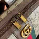 GUCCI 25S OPHIDIA BACKPACK 40 IN BEIGE CANVAS AND BROWN CALFSKIN - Image 13