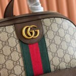 GUCCI 25S OPHIDIA BACKPACK 40 IN BEIGE CANVAS AND BROWN CALFSKIN - Image 12