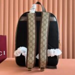 GUCCI 25S OPHIDIA BACKPACK 40 IN BEIGE CANVAS AND BROWN CALFSKIN - Image 2