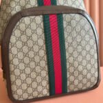 GUCCI 25S OPHIDIA BACKPACK 40 IN BEIGE CANVAS AND BROWN CALFSKIN - Image 7