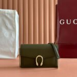GUCCI 25S DIONYSUS WALLET ON CHAIN 20 IN DARK OLIVE GREEN CALFSKIN - Image 10