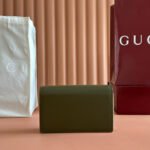 GUCCI 25S DIONYSUS WALLET ON CHAIN 20 IN DARK OLIVE GREEN CALFSKIN - Image 7