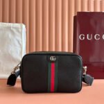 GUCCI 25S OPHIDIA CROSSBODY BAG 28 IN BLACK CALFSKIN - Image 10