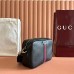 GUCCI 25S OPHIDIA CROSSBODY BAG 28 IN BLACK CALFSKIN - Image 3
