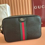 GUCCI 25S OPHIDIA CROSSBODY BAG 28 IN BLACK CALFSKIN - Image 15
