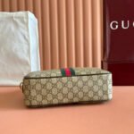 GUCCI 25S OPHIDIA CROSSBODY BAG 28 IN BEIGE CANVAS AND BROWN CALFSKIN - Image 9