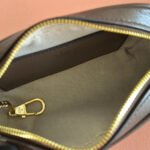 GUCCI 25S DESIGNER HANDBAG 18 IN BEIGE CANVAS AND BROWN CALFSKIN - Image 16