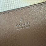 GUCCI 25S DESIGNER HANDBAG 18 IN BEIGE CANVAS AND BROWN CALFSKIN - Image 18
