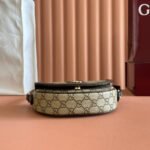 GUCCI 25S OPHIDIA MINI BAG 20 IN BEIGE CANVAS AND BROWN CALFSKIN - Image 9