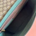 GUCCI 25S OPHIDIA SMALL BAG 28 IN BEIGE CANVAS AND BROWN CALFSKIN - Image 5