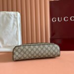 GUCCI 25S OPHIDIA SMALL BAG 28 IN BEIGE CANVAS AND BROWN CALFSKIN - Image 17