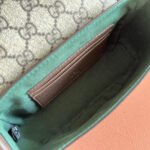 GUCCI 25S OPHIDIA BAG 18 IN BEIGE CANVAS AND BROWN CALFSKIN GOLD HARDWARE - Image 7