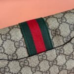 GUCCI 25S OPHIDIA BAG 18 IN BEIGE CANVAS AND BROWN CALFSKIN GOLD HARDWARE - Image 14
