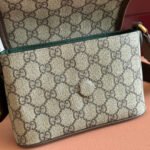 GUCCI 25S OPHIDIA BAG 18 IN BEIGE CANVAS AND BROWN CALFSKIN GOLD HARDWARE - Image 8