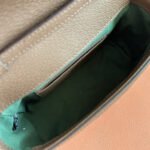 GUCCI 25S OPHIDIA BAG 18 IN BEIGE CANVAS AND BROWN CALFSKIN SILVER HARDWARE - Image 7