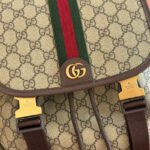 GUCCI 26S OPHIDIA LARGE BACKPACK 46 IN BEIGE AND BROWN CANVAS - Image 3