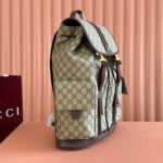 GUCCI 26S OPHIDIA LARGE BACKPACK 46 IN BEIGE AND BROWN CANVAS - Image 2