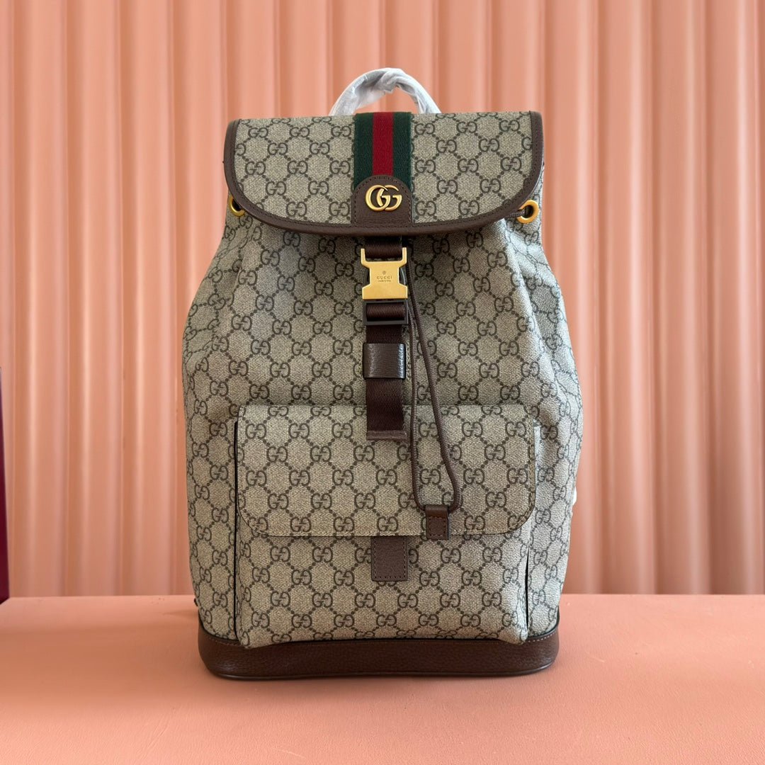 img_89648692_20250720_i1753011366_5828_6_jpg GUCCI 26S OPHIDIA LARGE BACKPACK 40 IN BEIGE AND BROWN CANVAS - Image 1