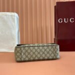 GUCCI 25S OPHIDIA MEDIUM CROSSBODY BAG 28 IN BEIGE CANVAS AND BROWN CALFSKIN - Image 4