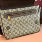 GUCCI 25S OPHIDIA MEDIUM CROSSBODY BAG 28 IN BEIGE CANVAS AND BROWN CALFSKIN - Image 8